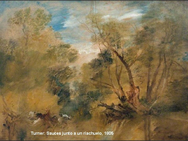 Turner: Sauces junto a un riachuelo, 1805 