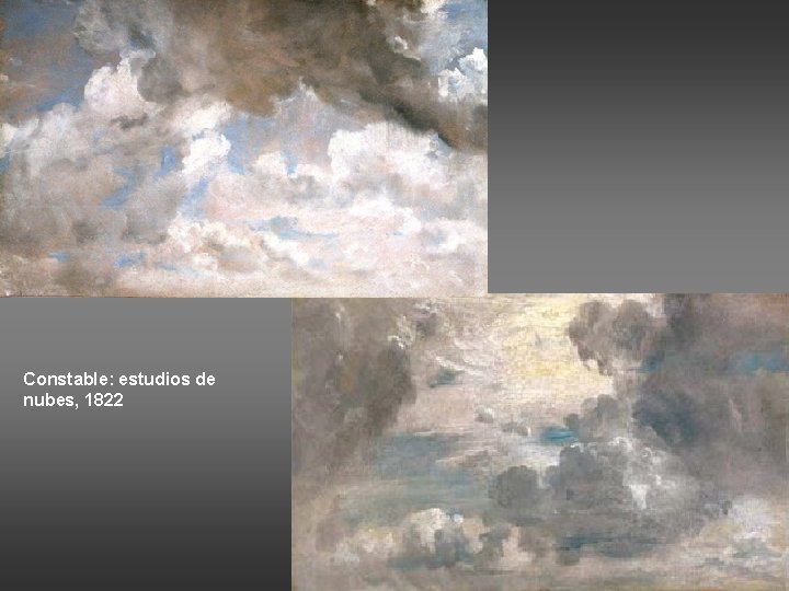 Constable: estudios de nubes, 1822 