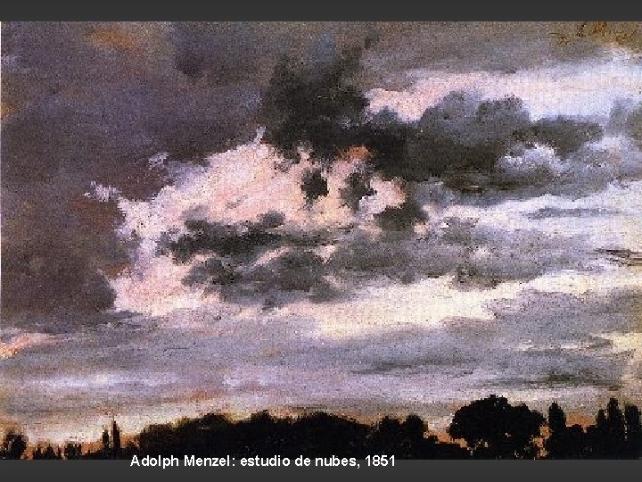 Adolph Menzel: estudio de nubes, 1851 