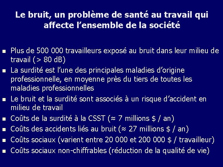 Le bruit, un problème de santé au travail qui affecte l’ensemble de la société