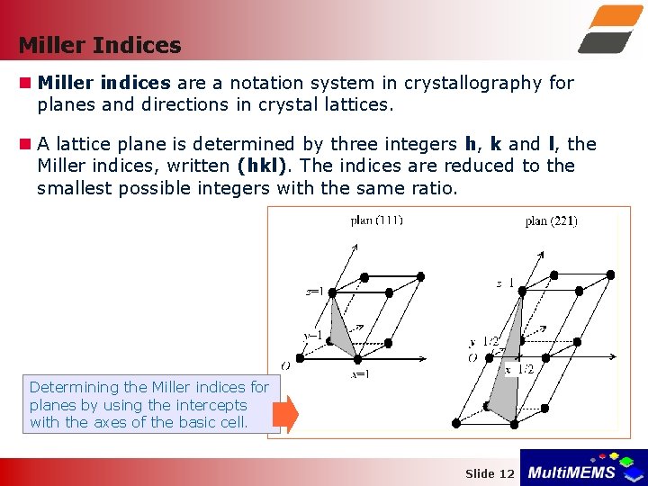 Miller Indices Miller indices are a notation system in crystallography for planes and directions
