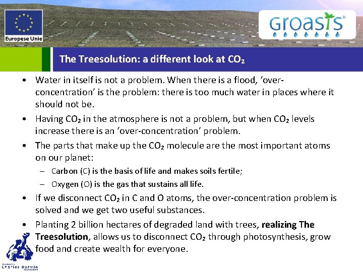 The Treesolution: a different look at CO₂ • Water in itself is not a