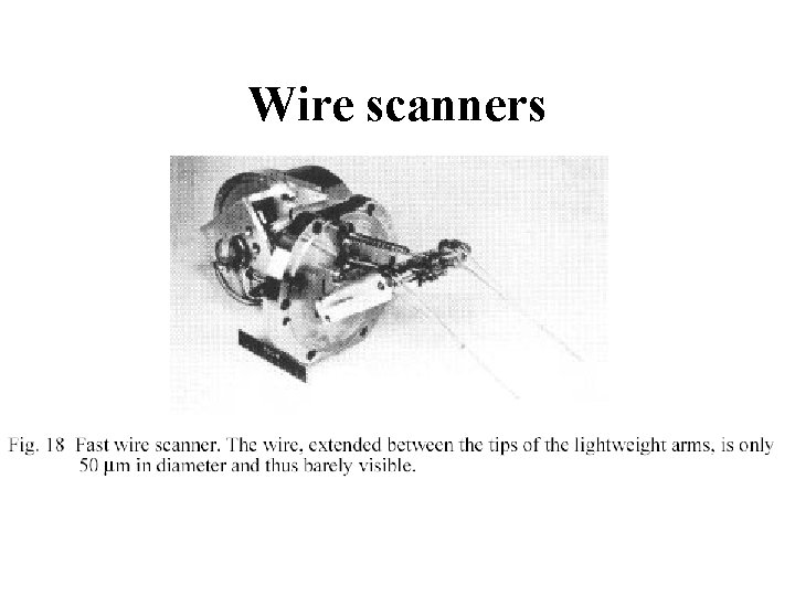 Wire scanners 