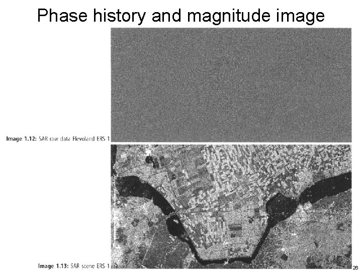 Phase history and magnitude image 26  Phase history and magnitude image 26