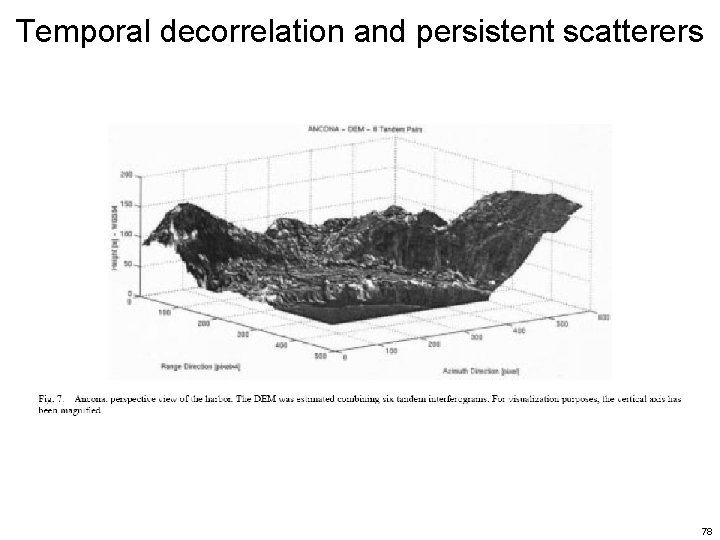 Temporal decorrelation and persistent scatterers 78  Temporal decorrelation and persistent scatterers 78