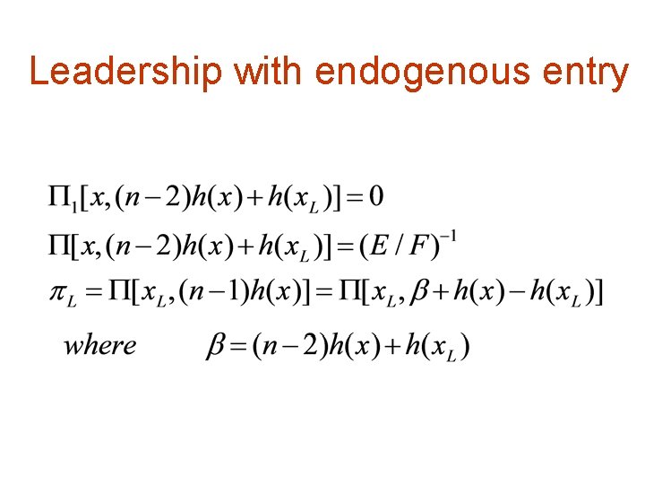 Leadership with endogenous entry 