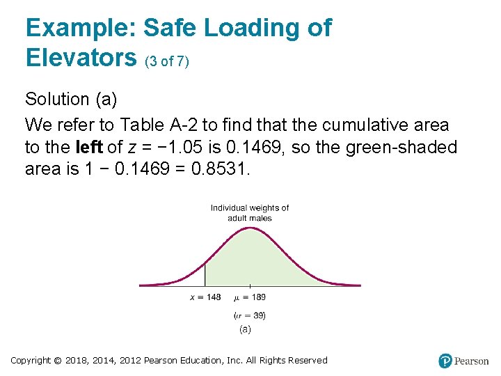 Example: Safe Loading of Elevators (3 of 7) Solution (a) We refer to Table