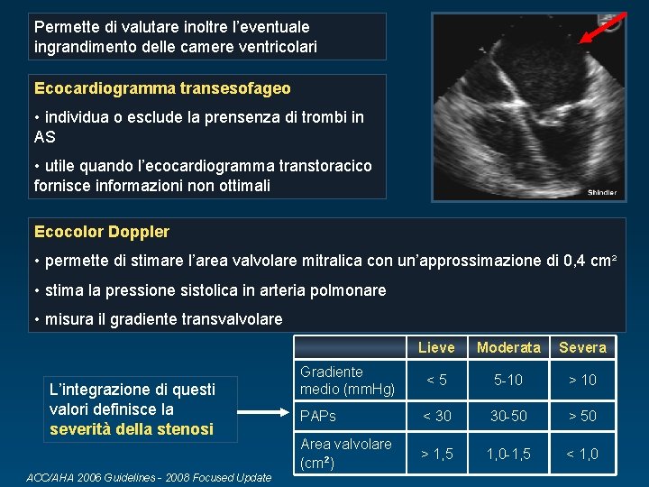 Permette di valutare inoltre l’eventuale ingrandimento delle camere ventricolari Ecocardiogramma transesofageo • individua o