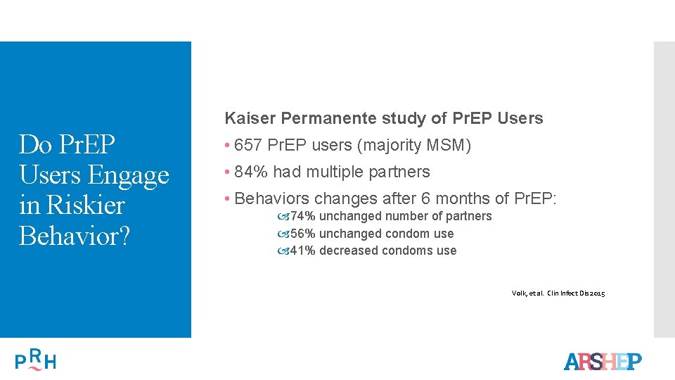 Kaiser Permanente study of Pr. EP Users Do Pr. EP Users Engage in Riskier