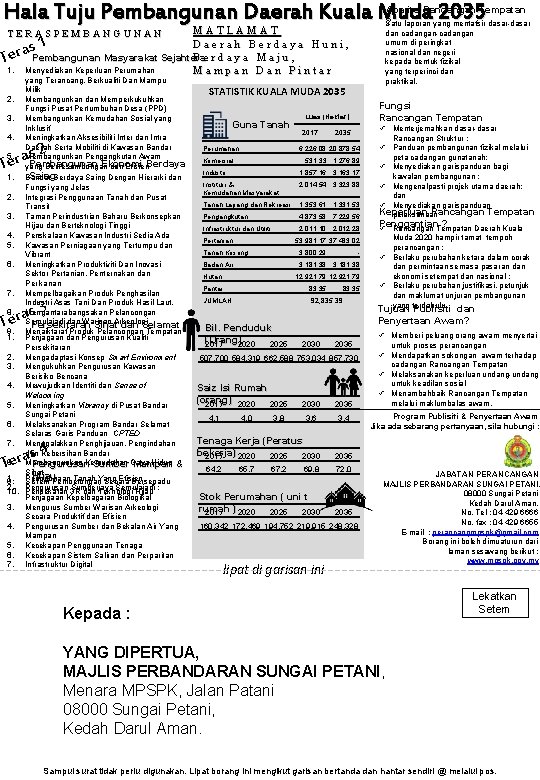 Apa itu Rancangan Hala Tuju Pembangunan Daerah Kuala Muda 2035 Tempatan ? Satu laporan