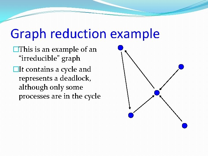 Graph reduction example �This is an example of an “irreducible” graph �It contains a