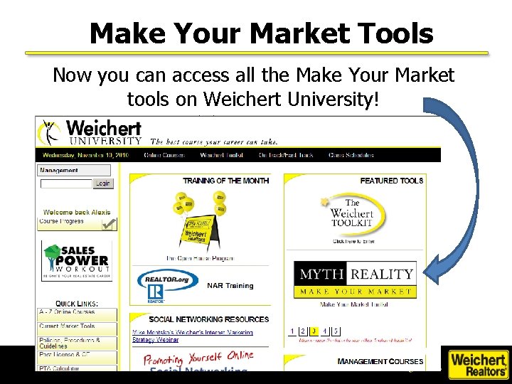 Make Your Market Tools Now you can access all the Make Your Market tools