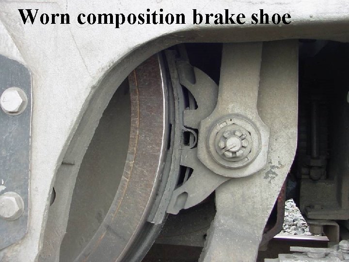 Worn composition brake shoe 