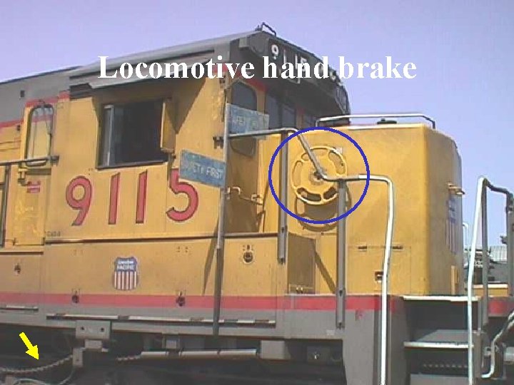 Locomotive hand brake Locomotive hand brake