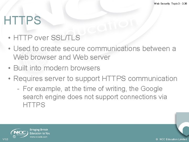 Web Security Topic 3 - 3. 36 HTTPS • HTTP over SSL/TLS • Used