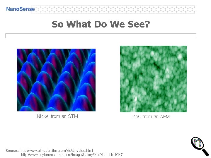 So What Do We See? Nickel from an STM Sources: http: //www. almaden. ibm.