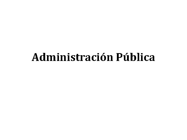 Administración Pública 