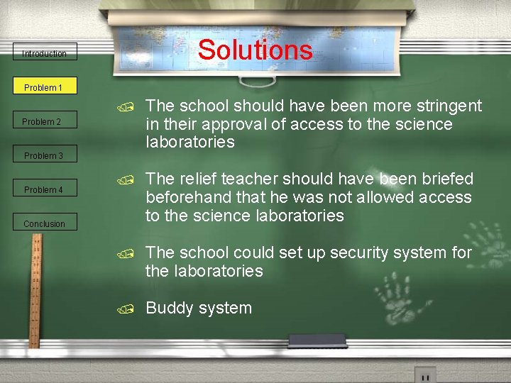 Solutions Introduction Problem 1 / The school should have been more stringent in their
