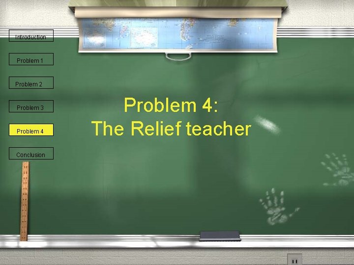 Introduction Problem 1 Problem 2 Problem 3 Problem 4 Conclusion Problem 4: The Relief