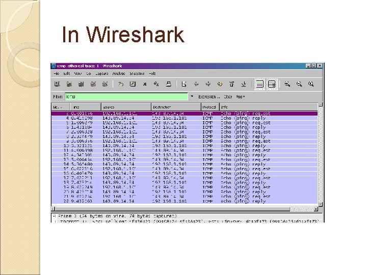 In Wireshark 