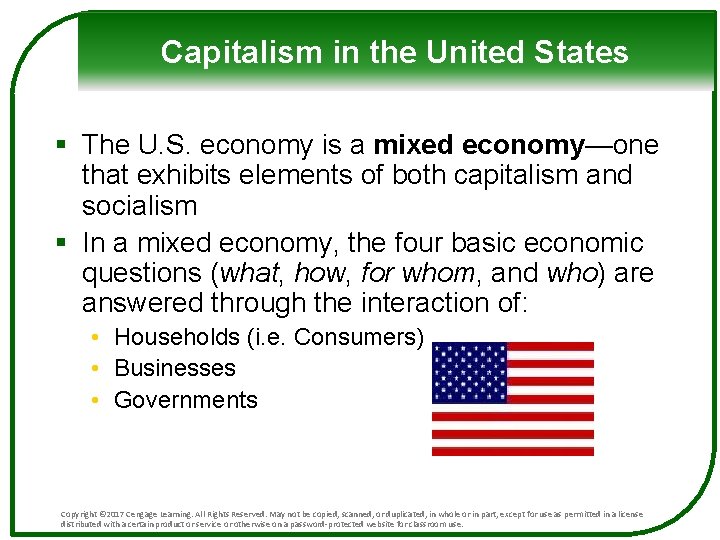 Capitalism in the United States § The U. S. economy is a mixed economy—one