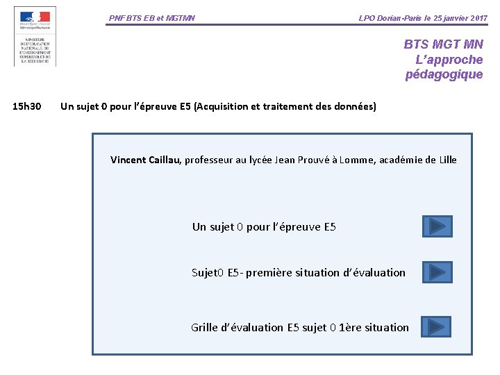 PNF BTS EB et MGTMN LPO Dorian-Paris le 25 janvier 2017 BTS MGT MN