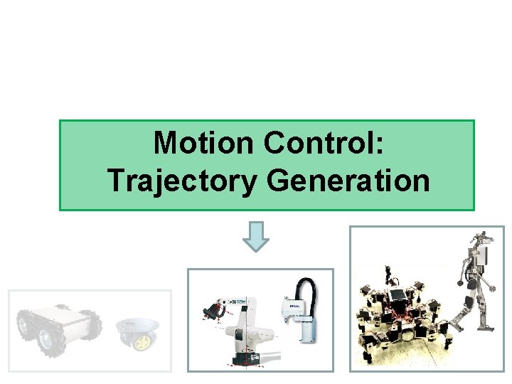 Motion Control: Trajectory Generation 