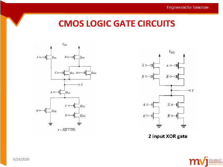 CMOS LOGIC GATE CIRCUITS 2 input XOR gate 9/18/2020 