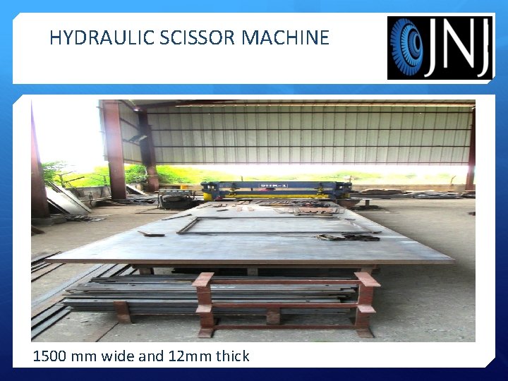 HYDRAULIC SCISSOR MACHINE 1500 mm wide and 12 mm thick 
