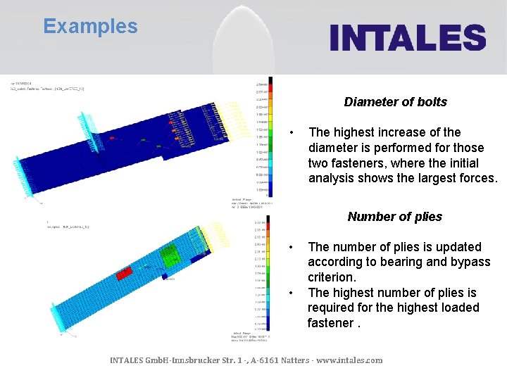 Examples Diameter of bolts • The highest increase of the diameter is performed for