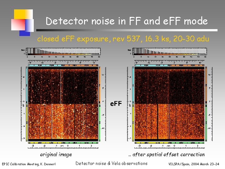 Detector noise in FF and e. FF mode closed e. FF exposure, rev 537,