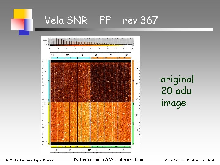 Vela SNR FF rev 367 original 20 adu image EPIC Calibration Meeting, K. Dennerl