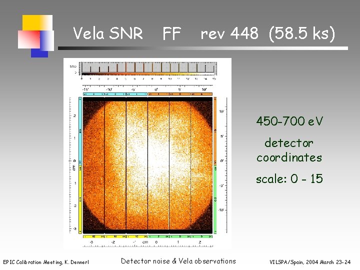 Vela SNR FF rev 448 (58. 5 ks) 450 -700 e. V detector coordinates