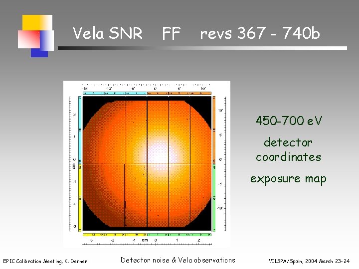 Vela SNR FF revs 367 - 740 b 450 -700 e. V detector coordinates