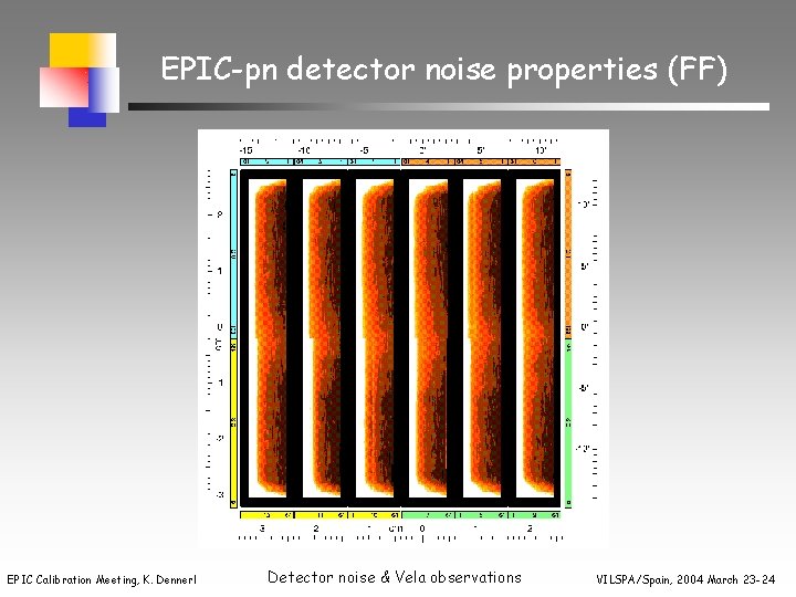EPIC-pn detector noise properties (FF) EPIC Calibration Meeting, K. Dennerl Detector noise & Vela