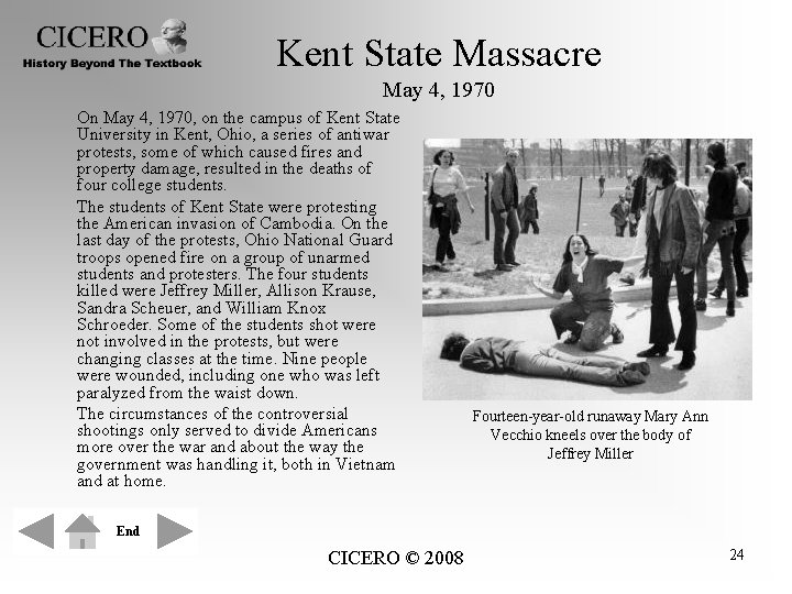 Kent State Massacre May 4, 1970 On May 4, 1970, on the campus of