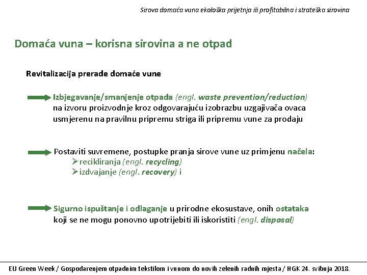 Sirova domaća vuna ekološka prijetnja ili profitabilna i strateška sirovina Domaća vuna – korisna