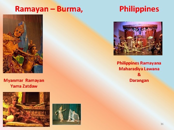 Ramayan – Burma, Myanmar Ramayan Yama Zatdaw Philippines Ramayana Maharadiya Lawana & Darangan 36