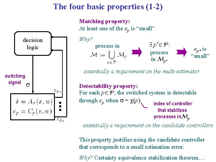 The four basic properties (1 -2) Matching property: At least one of the ep