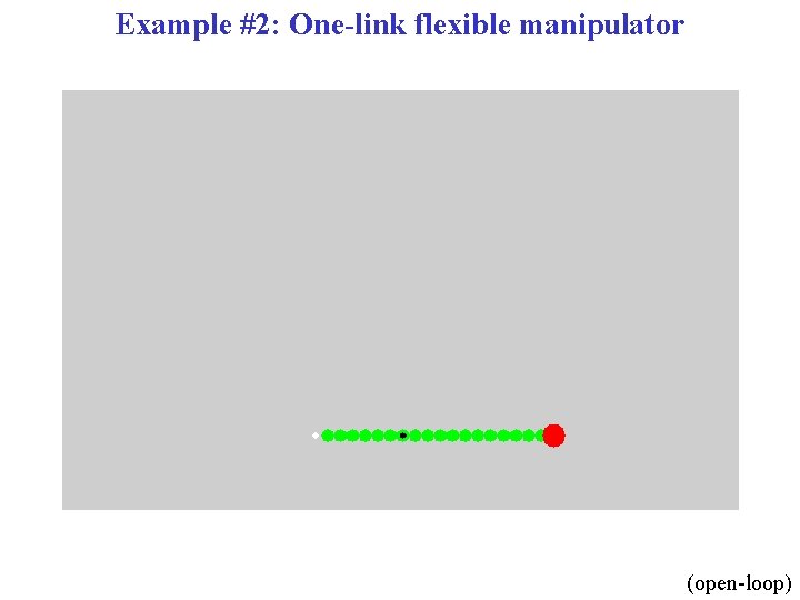Example #2: One-link flexible manipulator (open-loop) 