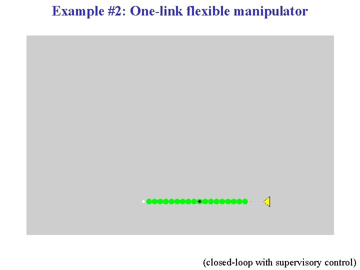 Example #2: One-link flexible manipulator (closed-loop with supervisory control) 