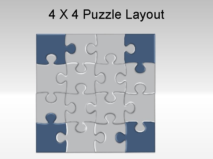 4 X 4 Puzzle Layout 