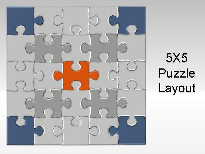 5 X 5 Puzzle Layout 