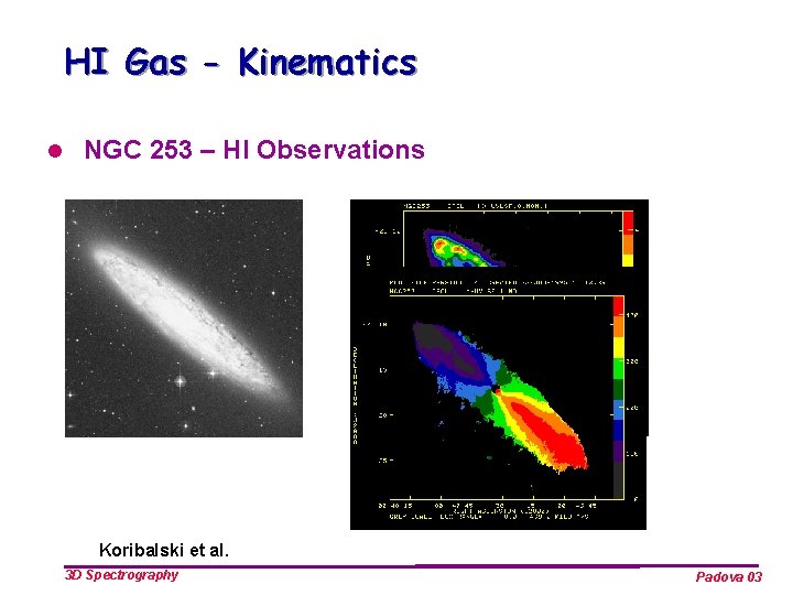 HI Gas - Kinematics l NGC 253 – HI Observations Koribalski et al. 3