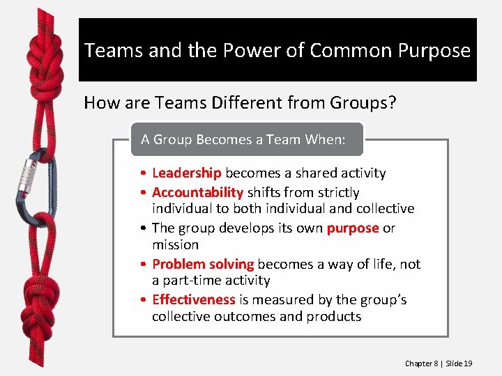 Teams and the Power of Common Purpose How are Teams Different from Groups? A Teams and the Power of Common Purpose How are Teams Different from Groups? A