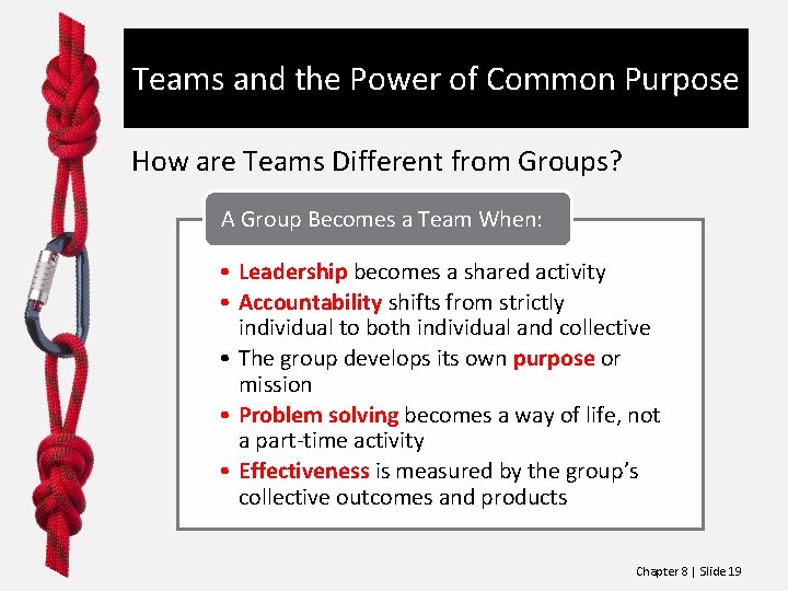 Teams and the Power of Common Purpose How are Teams Different from Groups? A