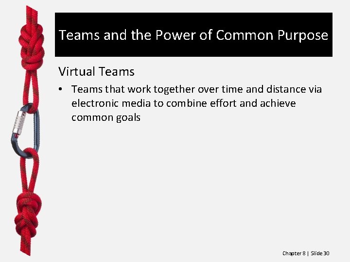 Teams and the Power of Common Purpose Virtual Teams • Teams that work together Teams and the Power of Common Purpose Virtual Teams • Teams that work together
