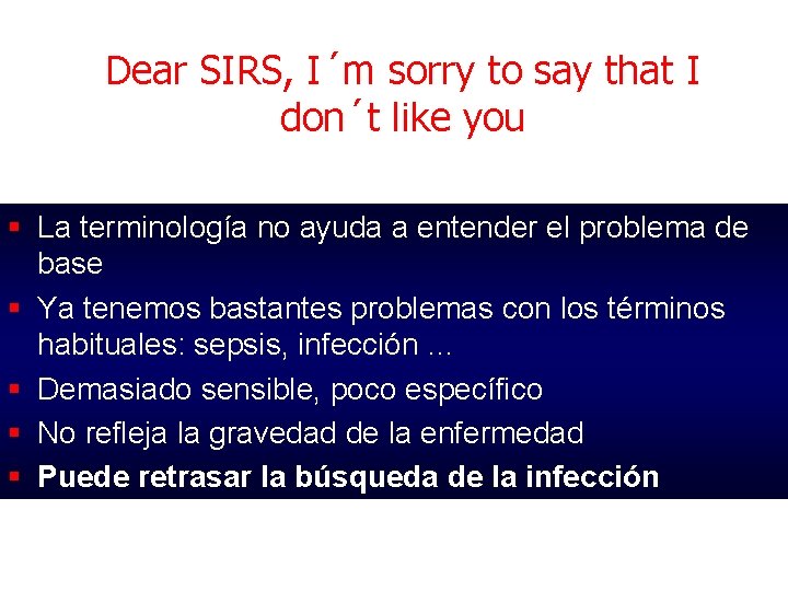 Dear SIRS, I´m sorry to say that I don´t like you § La terminología