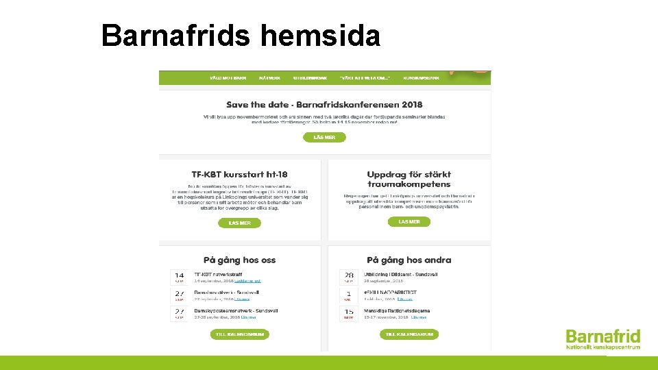 Barnafrids hemsida 