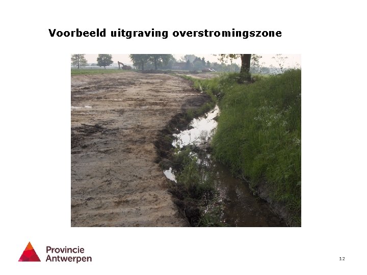 Voorbeeld uitgraving overstromingszone 12 